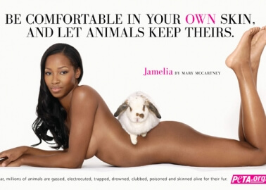 Jamelia Bares All in PETA Anti-Fur Ad
