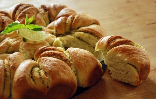 Juliane's coconut, mint and lime bread from Veggiephile 