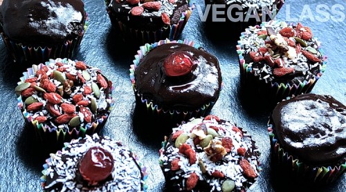 Emily's dark chocolate cupcakes from Vegan Lass 