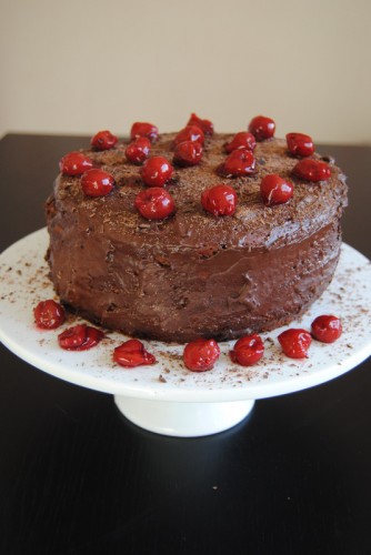 Malwina's chocolate-and-cherry cake from The Stories at the Vegetarian Table 