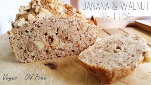 Banana-and-walnut spelt loaf from Lisa at Thirty-Something Vegan 