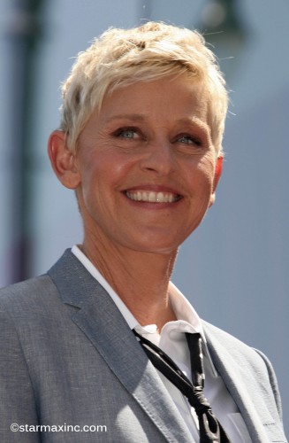 Ellen DeGeneres receives her star on "The Hollywood Walk of Fame"