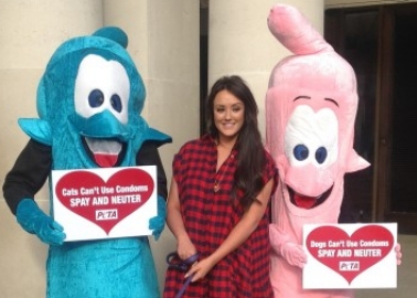Charlotte Crosby and the Giant ‘Condoms’