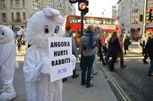 PETA angora protest December 2013