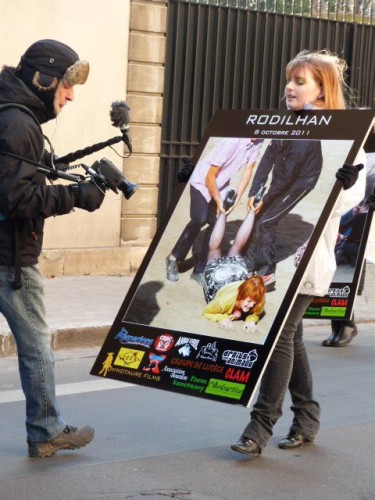 Fleur with banner