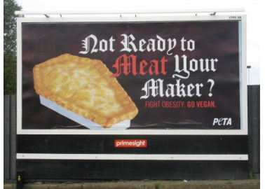 PETA’s New Billboard for Opening of 50-Stone ‘Super-Sized’ Mortuary