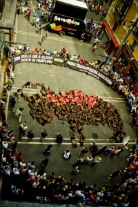 Pamplona Anti Bullfighting Demonstration 2011