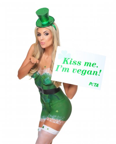 Rosanna Davison PETA St Patrick's Day Vegan Ad