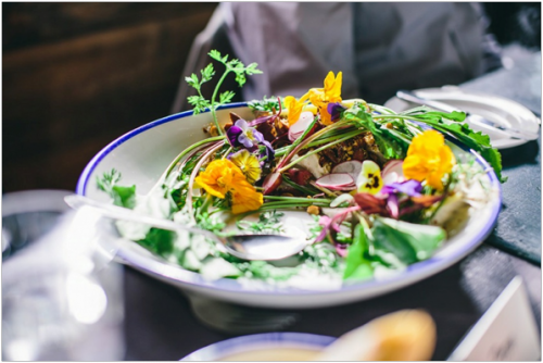 Vegan starter wedding reception