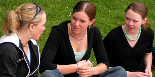 students on grass