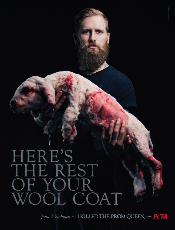 Jona Weinhofen PETA Ad