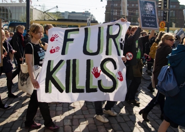 Photos of the Day: Hundreds March Against Fur in Finland