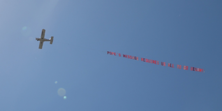 PETA Rome Banner