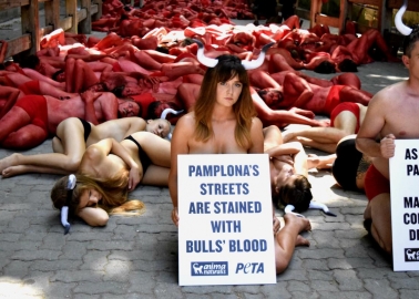 #Pamplona2015: Running of the Bulls Protest