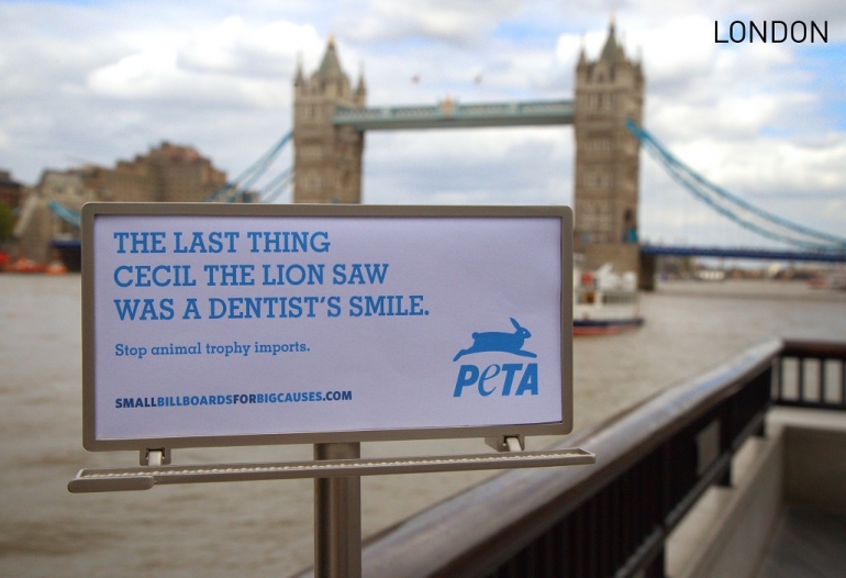 PETA Tiny Billboard -London, UK 2