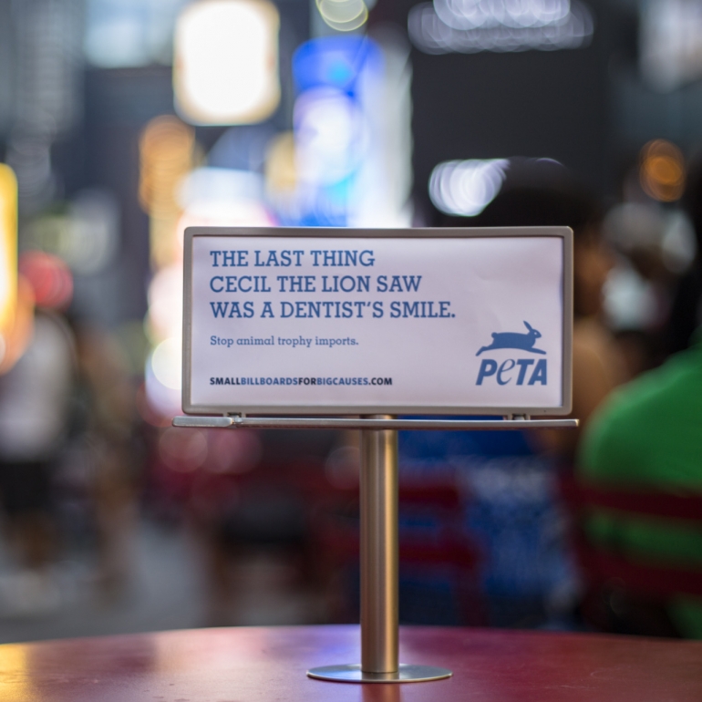 PETA Tiny Billboard - New York 2