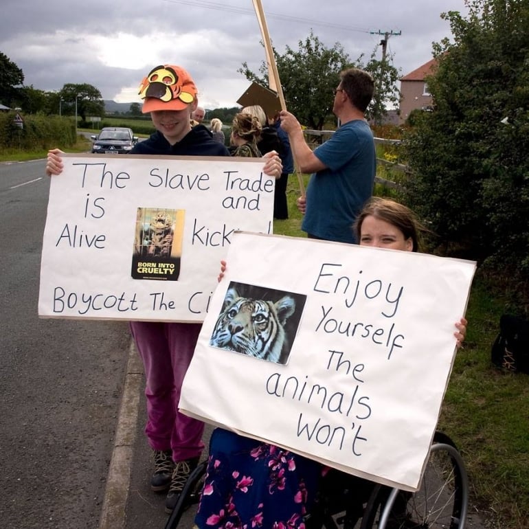 welsh circus protest