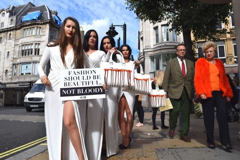 Exotic skins protest Bond Street