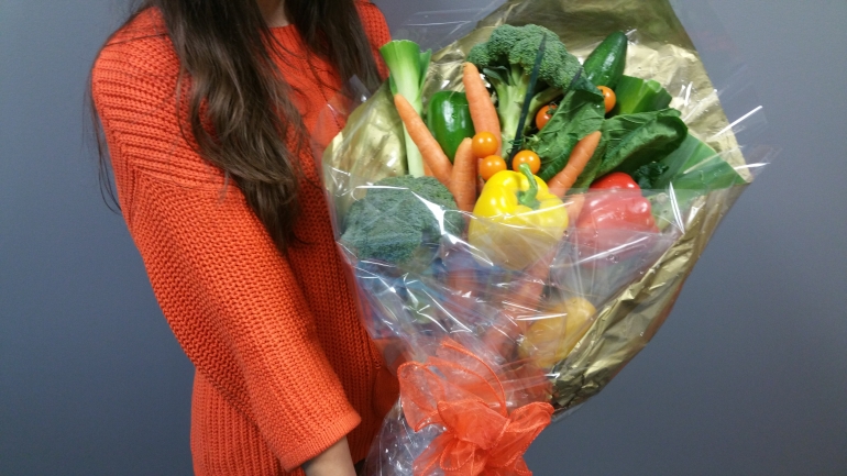 veg bouquet for Kerry McCarthy