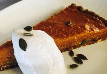 Pumpkin pie, coconut cream