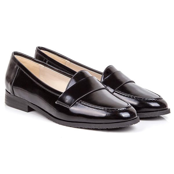 Beyond Skin Vegan Leather Black Loafers