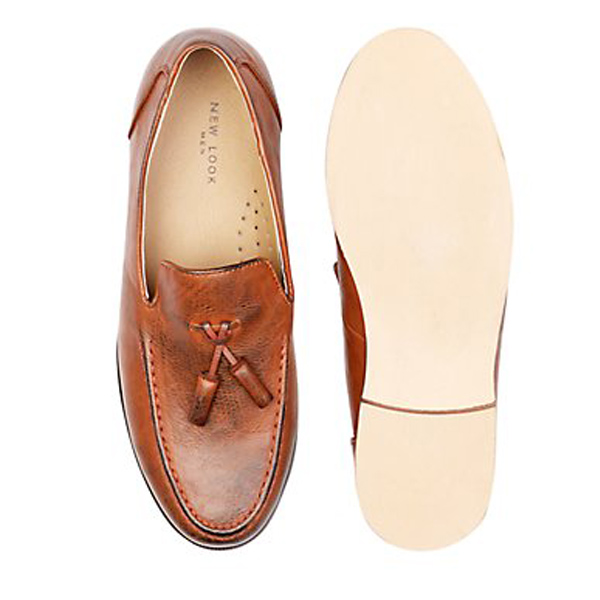 new look tan loafers