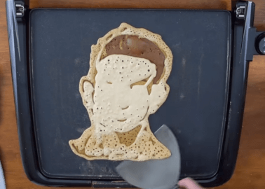 VIDEO: Pancake Artist Makes Faces of Famous Vegans for Shrove Tuesday