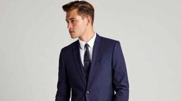 Next Navy Blue Vegan Suit