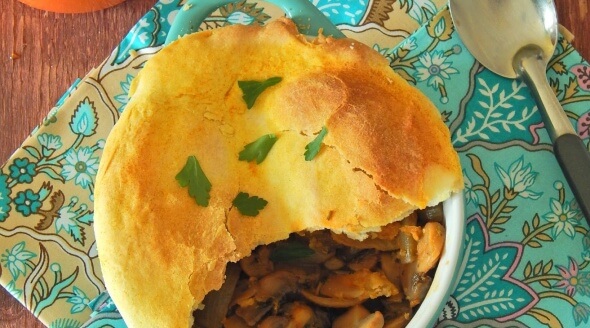 Mushroom and Ale Pie Vegan British