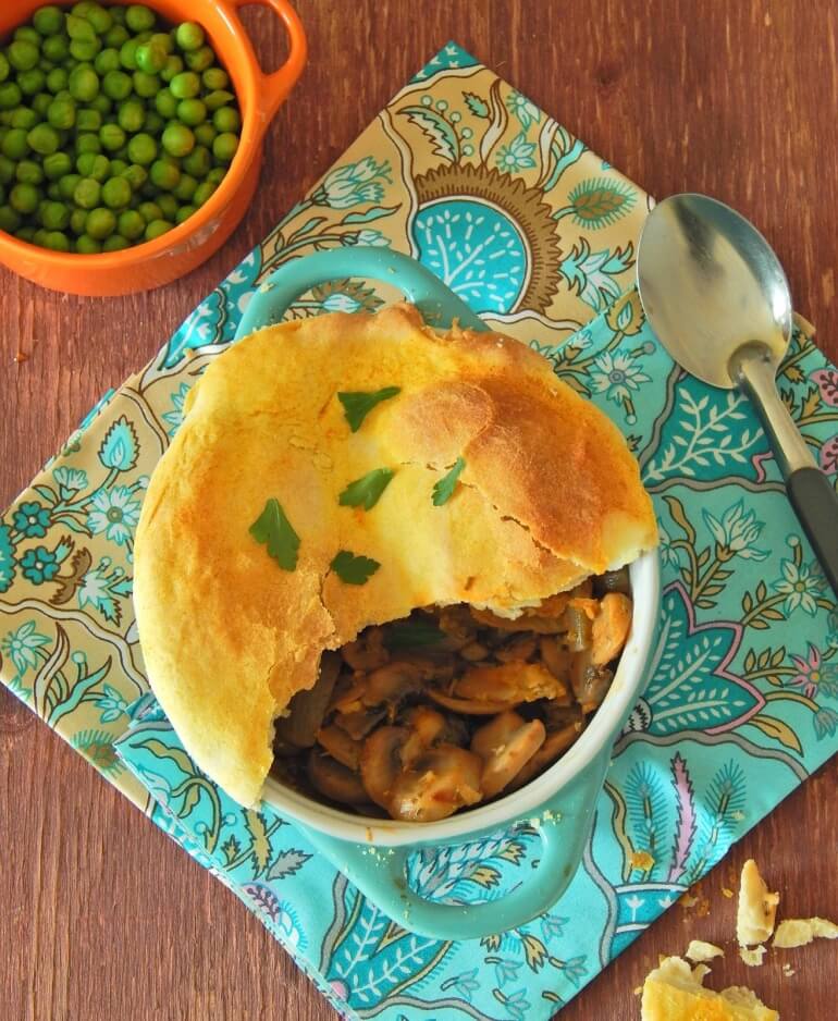 Mushroom and Ale Pie Vegan British