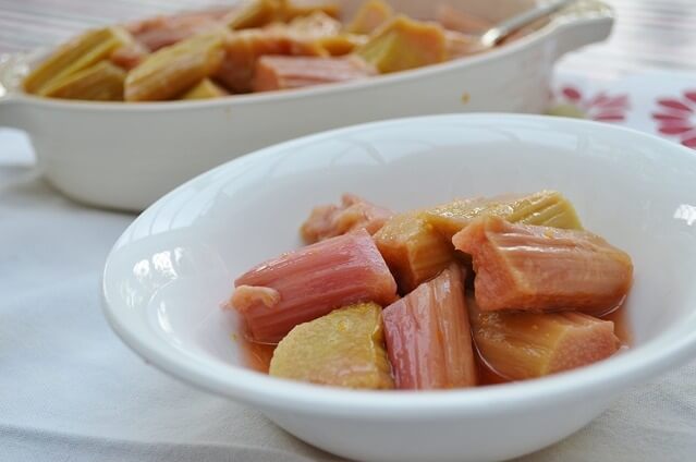 stewed rhubarb and orange British vegan