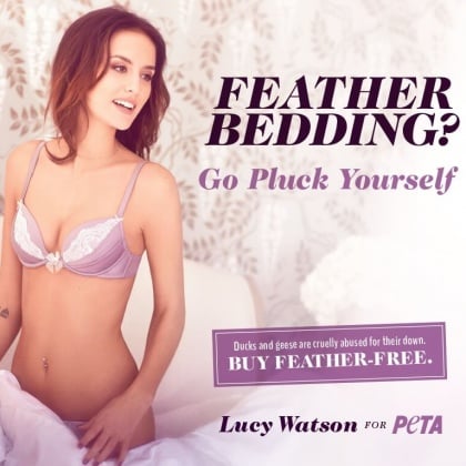 Lucy Watson Wants You to Know That Feathers Belong on Birds, Not Beds