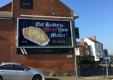 ‘MEAT Your Maker’: New Belfast Billboard Reveals Shocking Toll of Meat on Human Health