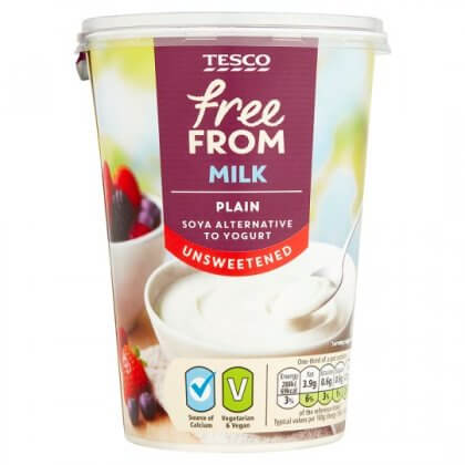 Tesco Free From Yogurt Vegan Dairy Free