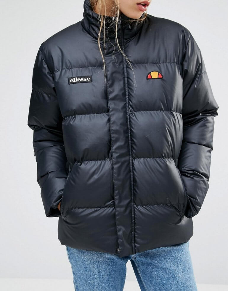 ellesse black puffer jacket women's