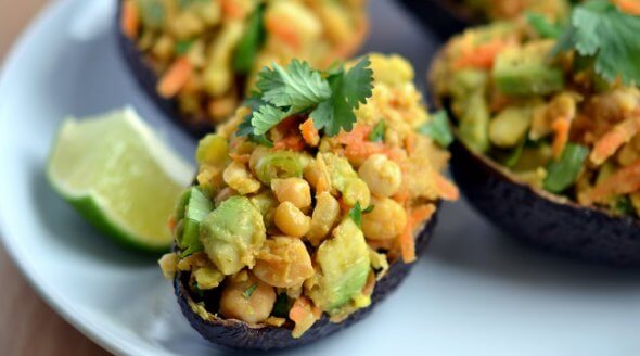 Chickpea Stuffed Avocado