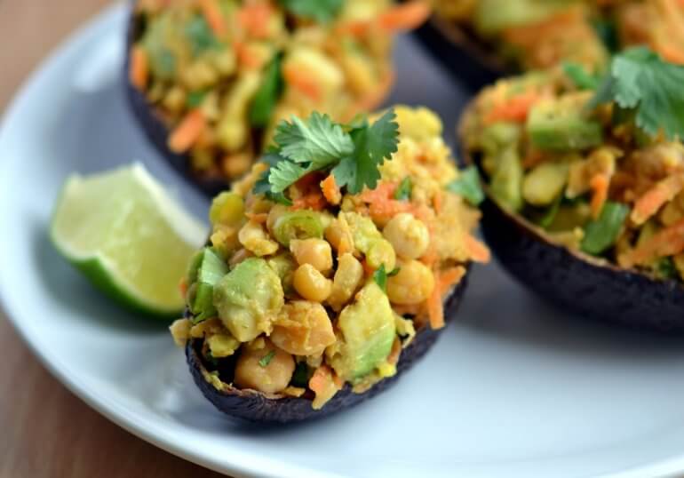 Chickpea Stuffed Avocado