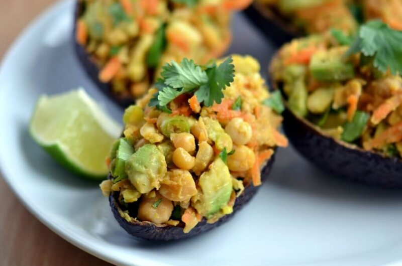 Chickpea Stuffed Avocado