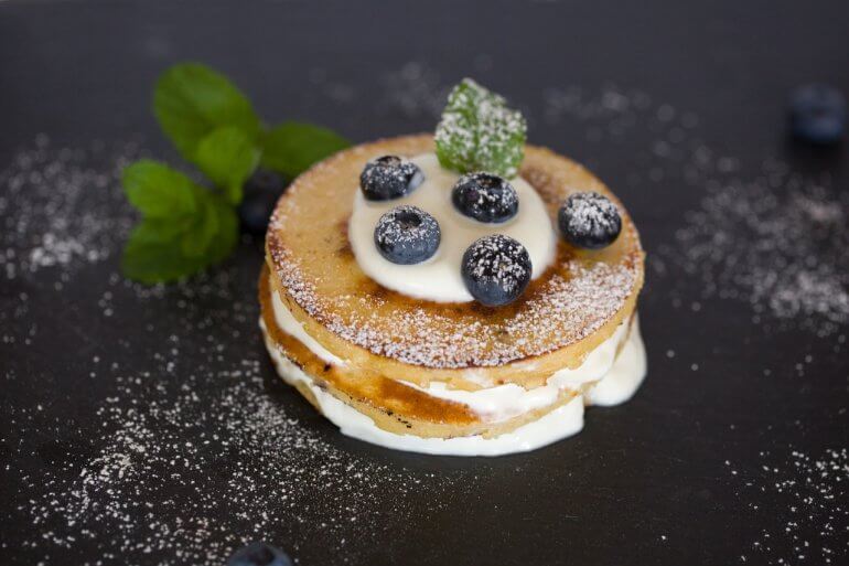 Pancake with blueberries