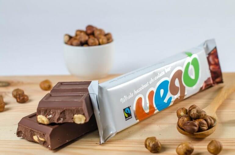 Vegan Chocolate Vego Whole Hazelnut Chocolate Bar