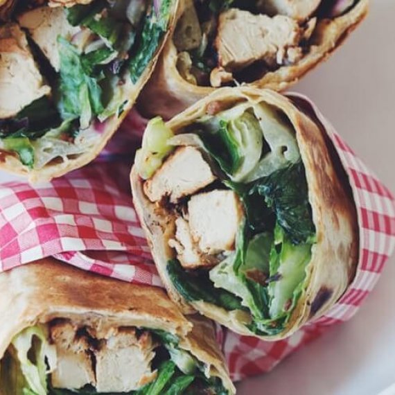 ‘Chicken’ Caesar Wraps