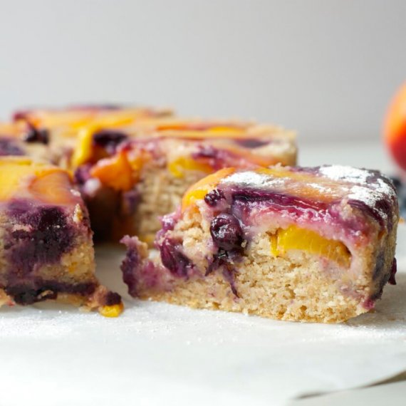 Blueberry and Nectarine Upside-Down Cake