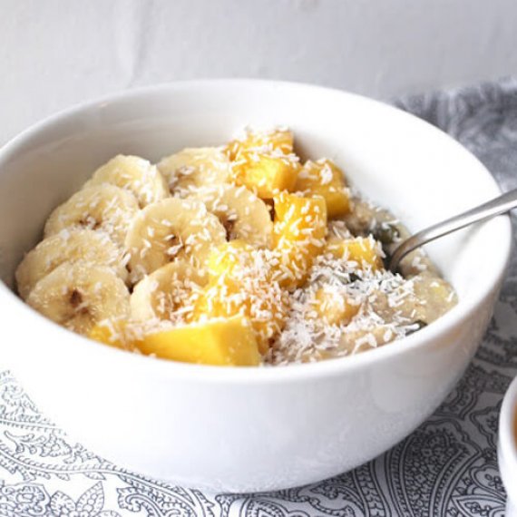 Mango, Banana, and Coconut Porridge