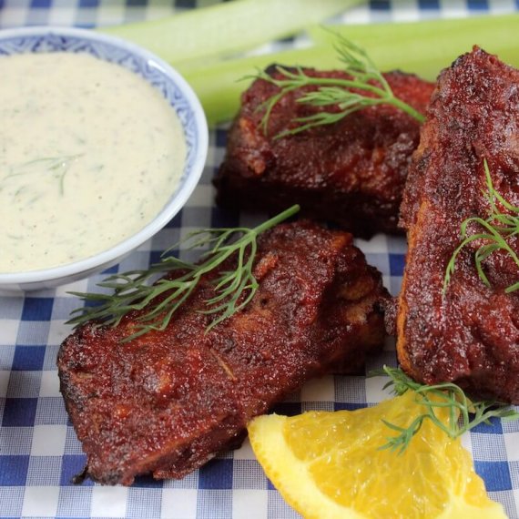 BBQ Tofu Wings With Ranch Sauce