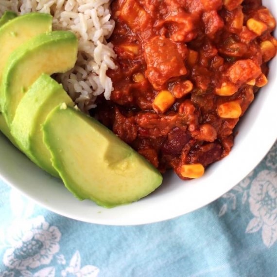 Vegan Chilli: Three-Bean Vegetable Chilli