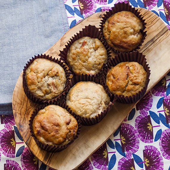 Rhubarb and Ginger Muffins