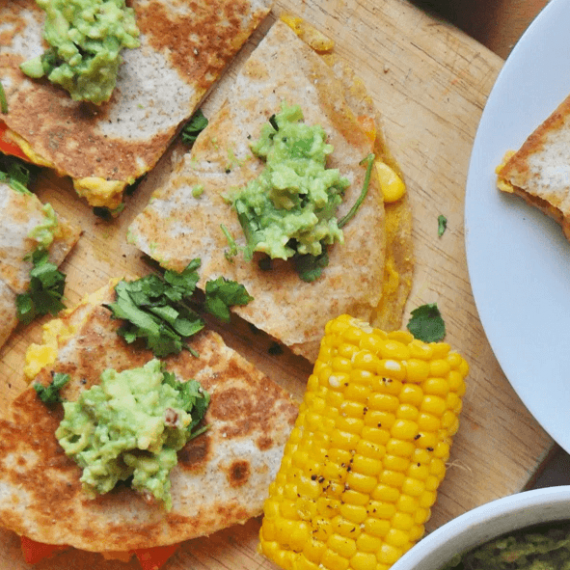 Quesadilla with Butternut Squash Cheese and Mango