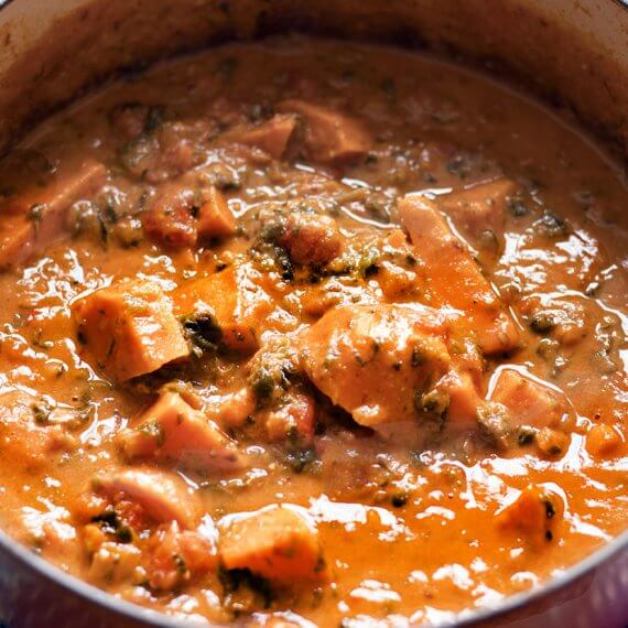 Sudanese Sweet Potato, Spinach, and Peanut Stew