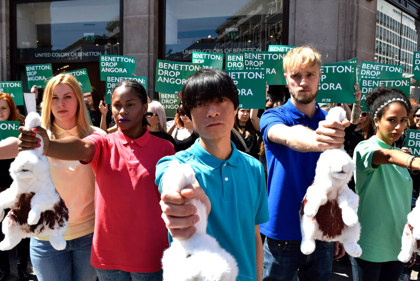 Protest at Benetton 