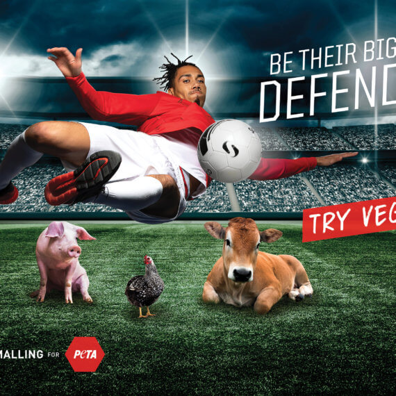 Chris Smalling Jumps to Animals’ Defence in New PETA Vegan Ad